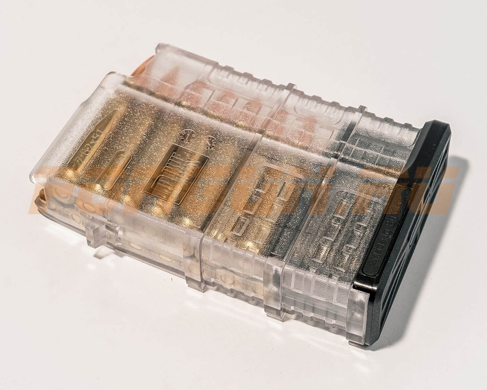 Магазин Pufgun на Вепрь-308, 7,62х51, 15 патронов, полимер, прозрачный, возможность укорочения