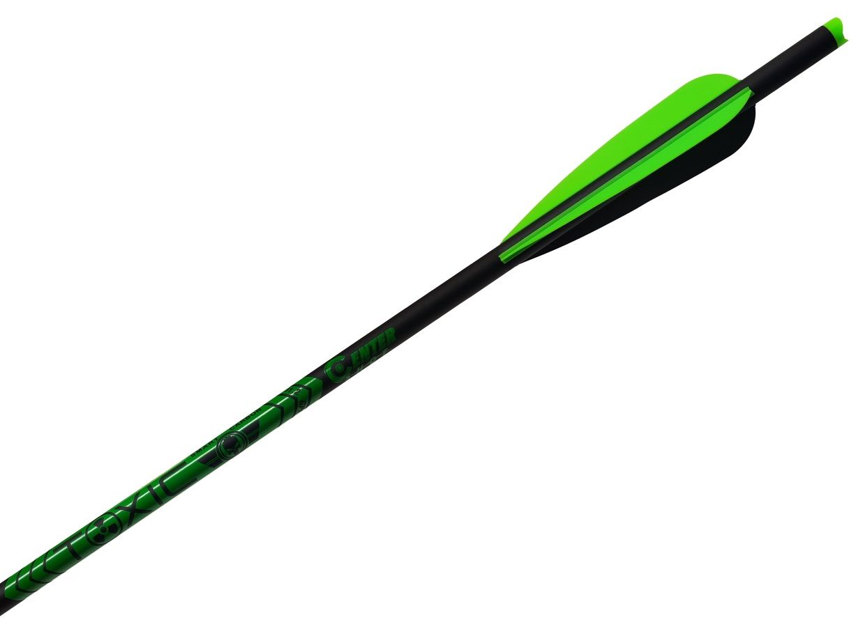Стрела арбалетная микс карбон Centershot Toxic 16 Half Moon Nock