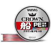 Плетеный шнур Varivas Crown Fune PE х8, #2, 150 м, многоцветный